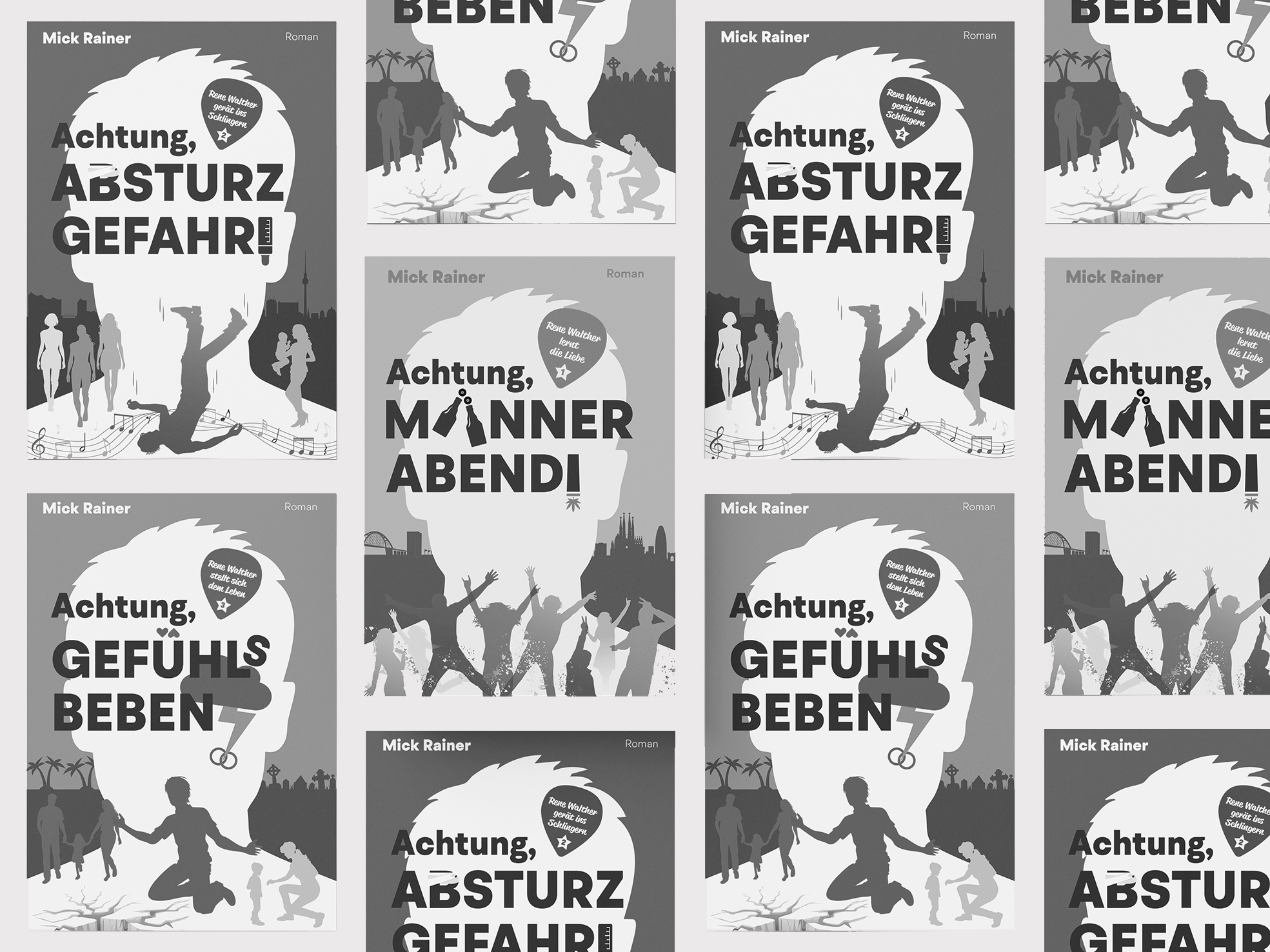 Abbildung der Bücher der Achtung-Trilogie