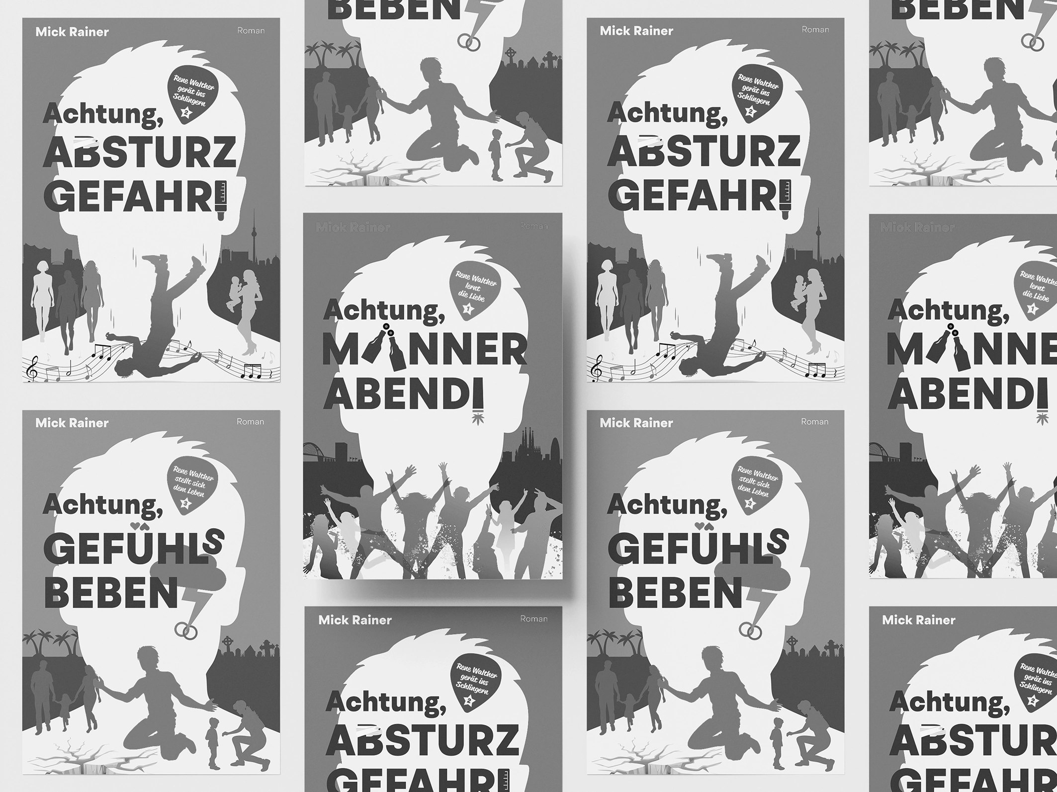 Abbildung der Bücher der Achtung-Trilogie